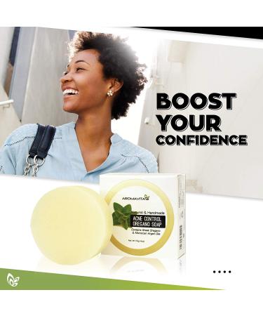 Aromavita Facial Acne Control Soap with Oregano & Argan Oil - Natural Face Wash for Clear Skin - Buy Online on GoSupps.com