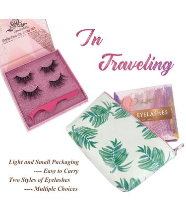 Doore 3D Lashes - 10-17mm False Eyelashes - Natural Look, Handmade, Reusable - 2 Pairs, Pack of 1 - Buy Online on GoSupps.com