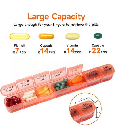 Weekly & Monthly Pill Organizer - 28 Days with Removable 7 Day Box | Ideal for Vitamins Supplements & Medications - International Shipping Available - Buy Online on GoSupps.com