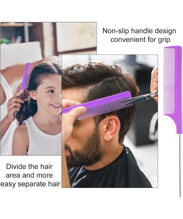 Dacitiery 3-Piece Hair Brush Set - Teasing, Bristle, & Edge Control Brushes - Purple | For Women, Babies, & Kids Hair - Buy Online on GoSupps.com