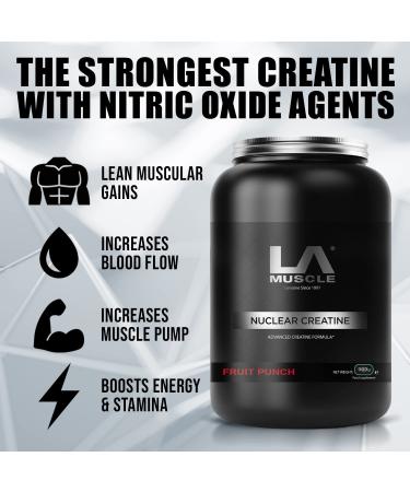 LA MUSCLE Nuclear Creatine 900g - Super-Micronised Fruit Punch Monohydrate - Buy Online on GoSupps.com