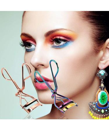 2 Pcs Eyelash Curler Kit - Maxin Metal Lash Curlers with Mascara Applicator & Separator Comb | Rose Gold & Color | International Shipping - Buy Online on GoSupps.com