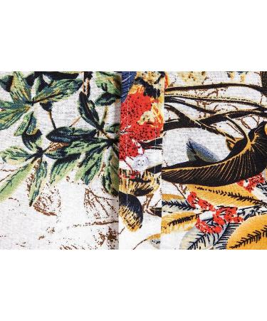 ZSBAYU Men's Floral Printed Aloha Ethnic Casual Shirt - White 4XL - Buy Online on GoSupps.com
