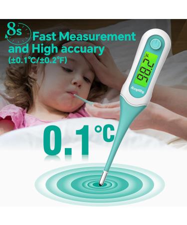 Buy Digital Oral Thermometer - Fast 8s Reading for Adults & Kids | 3 Color Backlit & Fever Alert - International Shipping Available - Buy Online on GoSupps.com