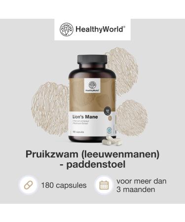 Be Healthy Group doo Monkey Head Mushroom 180 Capsules 500 mg extract in a ratio of 51 Hericium Erinaceus Brain Food Vegetable Capsules 3 month supply - Buy Online on GoSupps.com