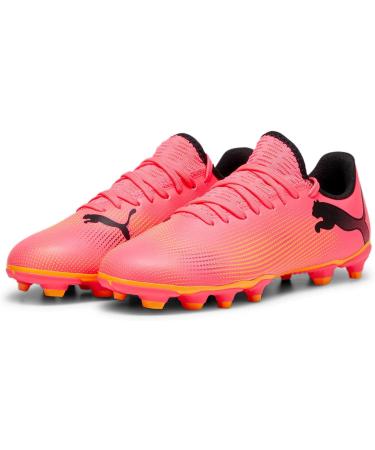 PUMA Unisex Kids Future 7 Play FG/AG Football Shoe - 37.5 EU - Sunset Glow & Puma Black - Shop Now! - Buy Online on GoSupps.com