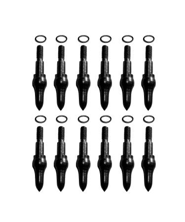 KESHES Archery Arrow Field Points Tips - Practice Target & Hunting Arrows Heads for Recurve, Compound Bow & Crossbow Bolts, Screw-in 100 Grain 12 pack
