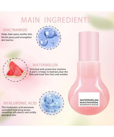 Watermelon Niacinamide Moisturizer Serum | Hydrating Glow Dew Drops | Brightening Moisturizer for Radiant Skin - Buy Online on GoSupps.com