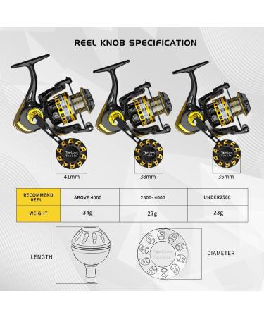 Topline Tackle 35mm Aluminum Forged Black Power Knob - New Fishing Reel Enhancement - Buy Online on GoSupps.com