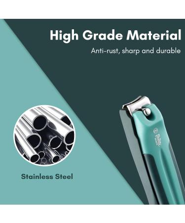 Beaut Secrets Nail Clipper with No Splash Storage Box Large Fingernail Toenail Clipper Detachable Easy Clean Nail Cutter Trimmer with Nail Files for Men & Women Green - Buy Online on GoSupps.com