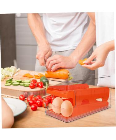 jojofuny 1pc Storage Box Plastic Food Containers Refrigerator Egg Storage Bins Fridge Storage Container Snack Orange 30.3X16CM - Buy Online on GoSupps.com