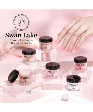 Modelones Dip Powder Nail Kit - 6 Translucent Colors, 12 Pcs, Base & Top Coat - DIY French Nail Art - Buy Online on GoSupps.com