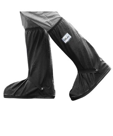 Motorcycle shoes cover rain over shoes waterproof shoe slipproof rain shoes cover reusable motorcycle boot cover rain protection (42-43)