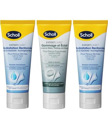 SCHOLL Lot of 5 Packs containing 1 Exfoliating Cream 75ml + 2 Softening Moisturizing Creams 75ml - Buy Online on GoSupps.com