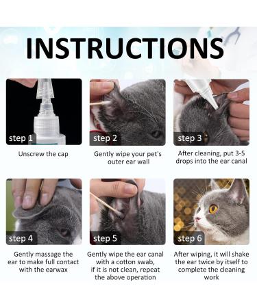 OBNOSWLPJMN Dog Ear Drops 50ml Dog Ear Cleaner Ear Care For Dogs Yeast Infection Itching Odours Antiseptic Dog Ear Infection Treatment Antibiotic Dog Ear Drops For Puppy Cats Dogs (50ml) - Buy Online on GoSupps.com