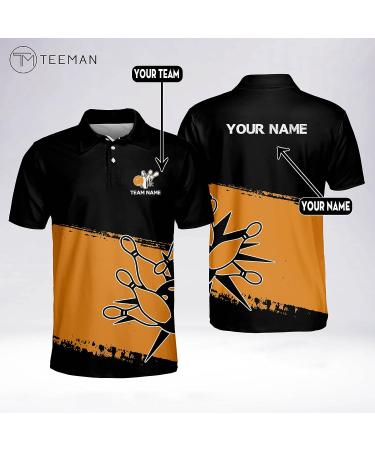 TEEMAN Personalized Skull Bowling Shirt | Short Sleeve Men's and Women's Dry Fit Lightweight Bowling Shirts - TV3 - Buy Online on GoSupps.com