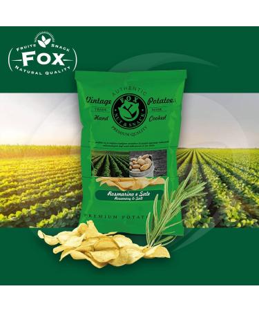  Italian Gourmet E.R. Fox Natural Quality Vintage Pack of 6 Handmade Italian Potato Chips 6 x 120g + Italian Gourmet Polpa 400g - Buy Online on GoSupps.com