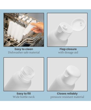 Kunz Packaging 100ml Travel Bottles - 5 Set Silicone-Free Liquid Containers for Aircraft Travel - Buy Online on GoSupps.com