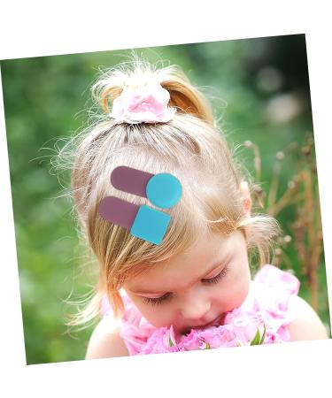 FRCOLOR 5 Pairs geometric hairpin hair clips snap square hair snap hair barrettes geometric hair clips glitter snap hair clips girl bang clips rhinestone hair side clip resin round child - Buy Online on GoSupps.com