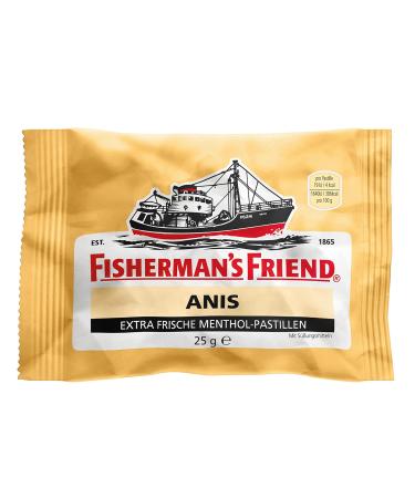 Fisherman's Friend Anise | 25g Bag | Anise & Menthol Flavor | Fresh Breath | International Shipping Available - Buy Online on GoSupps.com