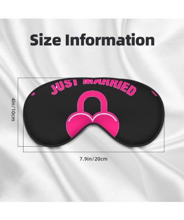Just Married Print Eye Mask | Unisex Soft Sleep Shade for Travel Yoga & Shift Work - Buy Online on GoSupps.com