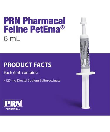 PRN Pharmacal PetEma Disposable Enema for Cats & Kittens - Lubricant, Laxative, Stool Softener - 6mL Syringe - Buy Online on GoSupps.com