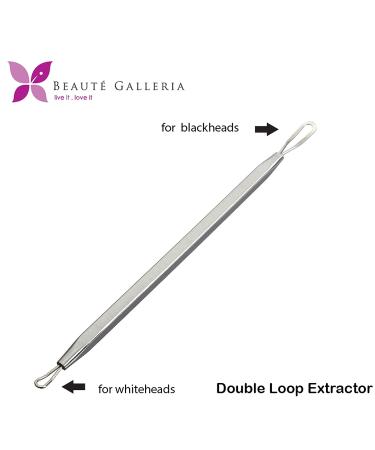Beaute Galleria Double Loop Blackhead Remover - Acne & Whitehead Extraction Tool - Buy Online on GoSupps.com