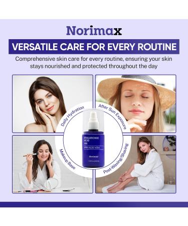 Hydrating Face Gel with Hyaluronic Acid & Aloe Vera - Lightweight Non-Greasy Soothing Skin Care - 100ml for Daily Use & Improved Texture - Buy Online on GoSupps.com