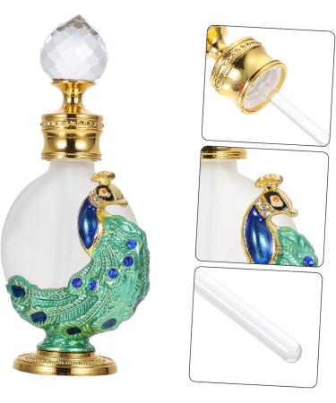 SOESFOUFU 1pc Peacock Essential Oil Bottle Home Perfume Bottle Glass Perfume Bottle Perfume Dropper Bottle Women Perfume Bottle Liquid Holder Liquid Bottle Glass Empty Holder 10.50X3.10X2.20CM Green - Buy Online on GoSupps.com