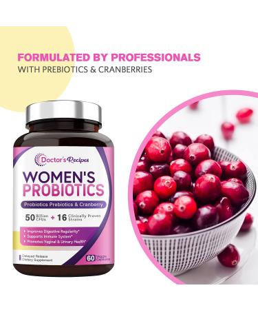Doctor's Recipes Women's Probiotic 50 Billion CFU - 60 Capsules for Gut Health - Buy Online on GoSupps.com