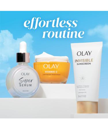 Olay Invisible Sunscreen SPF 35 100% Invisible Facial Sunscreen and Makeup Primer - Fragrance-Free Weightless No White Cast Broad Spectrum Sun Protection with Vitamin C & E Aloe Vera 1.7 Oz 1.7 Ounce (Pack of 1) - Buy Online on GoSupps.com