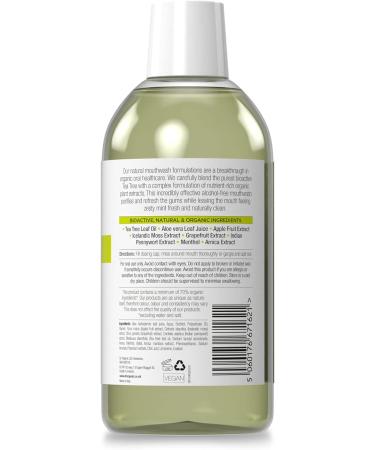 Dr Organic Tea Tree Mouthwash - Natural & Vegan 500ml - Buy Online on GoSupps.com