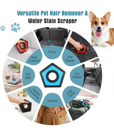 VavoPaw Pet Hair Remover - All-In-One Hair Detailer for Pets, Cars, Furniture - Blue - 1 Pack - Buy Online on GoSupps.com