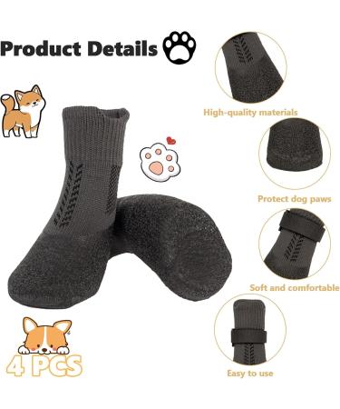 Verdpe Dog Shoes - 4 Pcs Anti-Slip Socks with Adjustable Straps for Outdoor Paw Protection | Size M - Buy Online on GoSupps.com