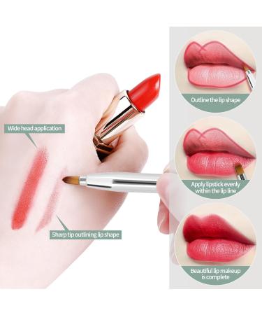  2 Pack Lip Brush for Lipstick Skycase Retractable Lip Brushes Concealer Makeup Dual End Makeup Brush for Lipstick Lip Gloss with Lid Travel Size Silver/Green Silver+Green - Buy Online on GoSupps.com