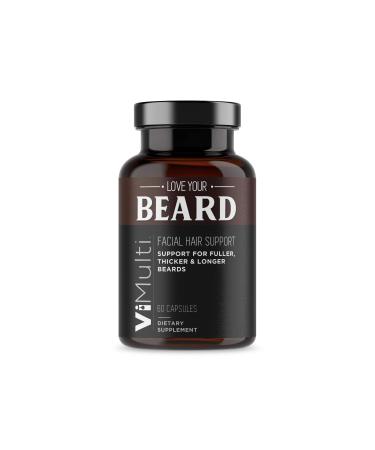 ViMulti Love Your Beard Supplements for Faster Hair Growth Promotes a Thicker Fuller Masculine Beard Quickly for All Hair Types w/29 Hair & Beard Growth Vitamins