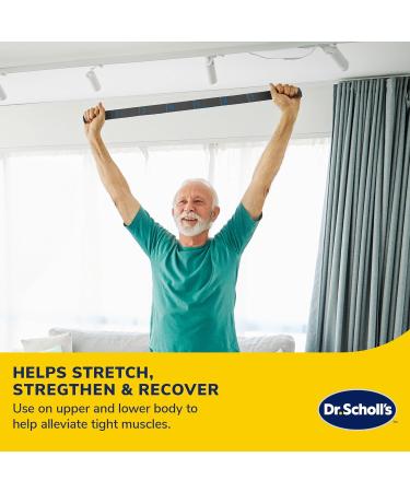 Dr. Scholl's Flexible Multi-Loop Stretch Strap - 8 Resistance Levels for Balance Stability & Joint Rehab | International Shipping Available - Buy Online on GoSupps.com