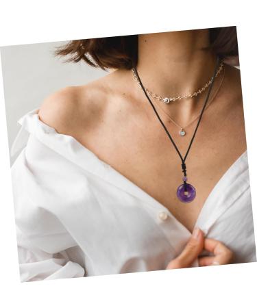 Beaupretty 3-Stone Crystal Healing Necklace with Safety Buckle - Delicate Couple's Accessory for Parties | International Shipping - Buy Online on GoSupps.com