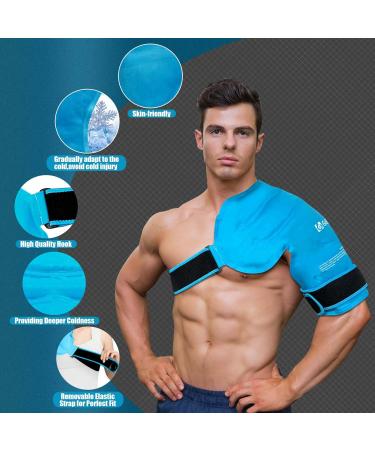 66FIT Shoulder Ice Pack - Hot/Cold Therapy Wrap for Pain Relief & Recovery - 17X16.5 - Buy Online on GoSupps.com
