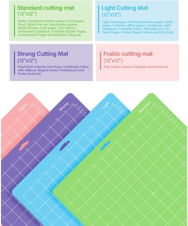 Colemoly 12x12 Cutting Mat 9 Pack Variety for Cricut - Scrapers, Sticky Cricket Cut Card, Non-Slip Replacement Accessories - Standard Strength - 12x12in (9 pack) - Buy Online on GoSupps.com