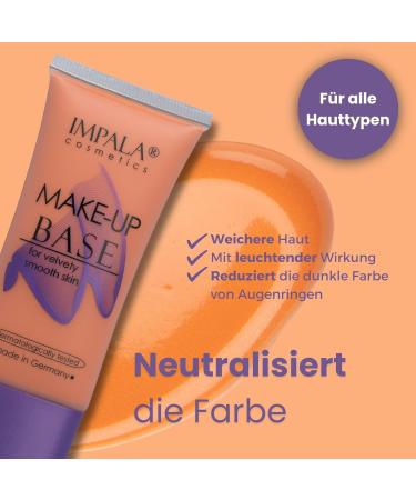 Impala Apricot Make-Up Primer No. 4 | Perfect Finish Oil-Free for Greasy & Combination Skin | 30 ml - Eliminate Shine & Redness - Buy Online on GoSupps.com