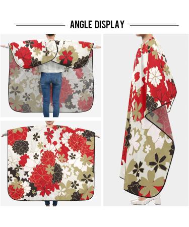 Buy Waterproof Barber Cape - Japanese Sakura & Cheetah Haircut Bib for Men & Women | Unisex Hair Cutting Cape - Buy Online on GoSupps.com