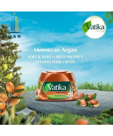 Vatika Naturals Nourish & Protect Hair Cream - Henna Almond & Aloe Vera with Argan Oil | 140ml International Shipping - Buy Online on GoSupps.com