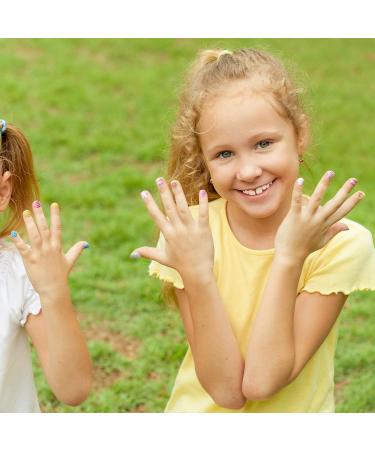 168 Pieces Girls Press on Nails Set | Short False Fingernails for Kids | Cute Little Girl Design | Manicure Decoration Kit with 7 Boxes - Buy Online on GoSupps.com