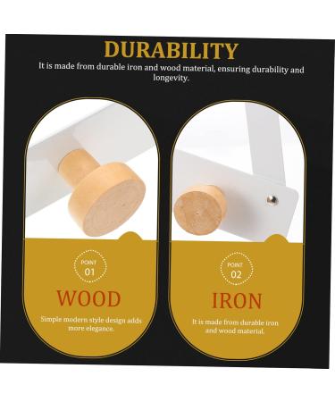 Cabilock Door Hook Hat Hooks Hangers Over Door Towel Hook Home Hook Over Door Towel Rack Back Door Iron Hook 50.20X18.50X4.00CM White - Buy Online on GoSupps.com