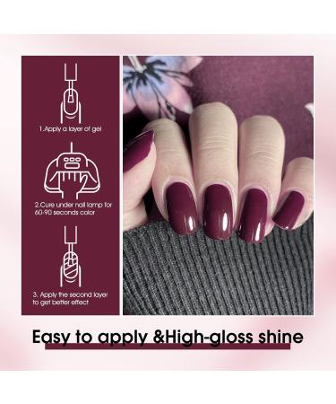VENALISA Burgundy Gel Nail Polish - 12ml Amaranth Red Wine Color Soak Off UV LED Nail Gel for Nail Art & DIY Manicure at Home - International Shipping Available - Buy Online on GoSupps.com