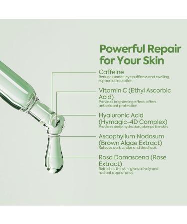 Clasy Care Radiant Eye Contour Serum Caffeine Hyaluronic Acid & Vitamin C Under-Eye Serum for Dark Circles Puffiness & Wrinkles Dermatologically Tested 50 ml - Buy Online on GoSupps.com