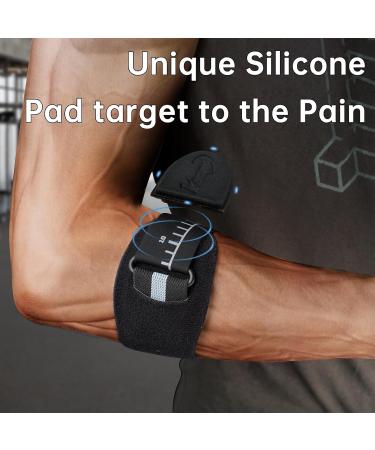 Elbow Brace for Tendonitis & Tennis Elbow Relief - Adjustable Support Strap for Men & Women with Removable Pad - Buy Online on GoSupps.com