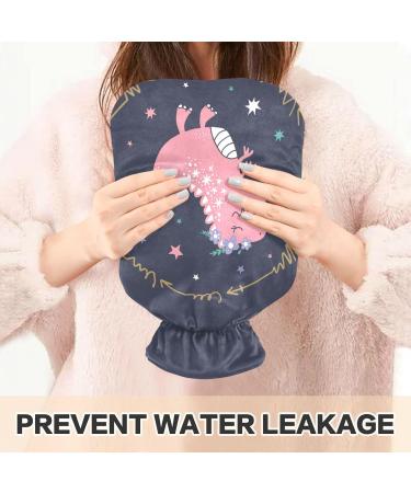 Shop Naanle Pink Dinosaurs 2L Hot Water Bottle - Transparent Cover for Pain Relief & Warmth | Ideal for Bed Hands & Feet - Buy Online on GoSupps.com