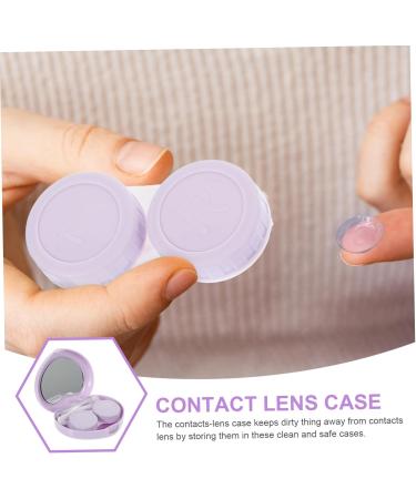 Ultechnovo Travel Lens Container Case with Tweezers - Violet Halloween Design Perfect for Storing Contact Lenses - Compact & Convenient 7.2x5.8x2cm - Buy Online on GoSupps.com